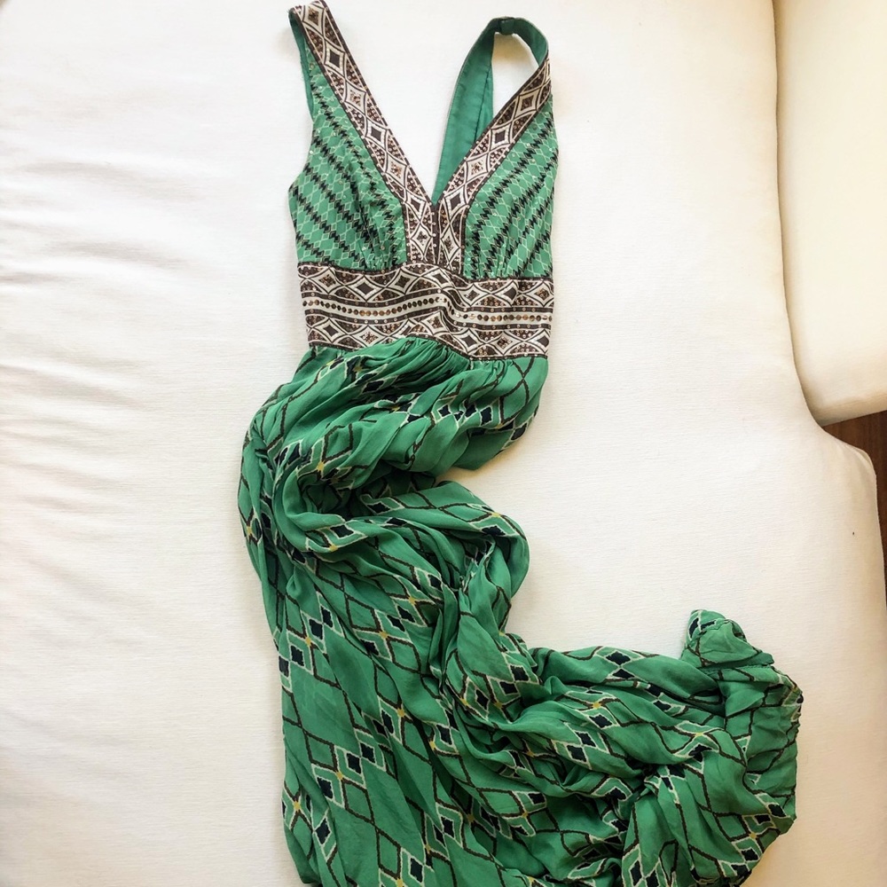 BCBG Maxazria 100% silk maxi dress - size 0